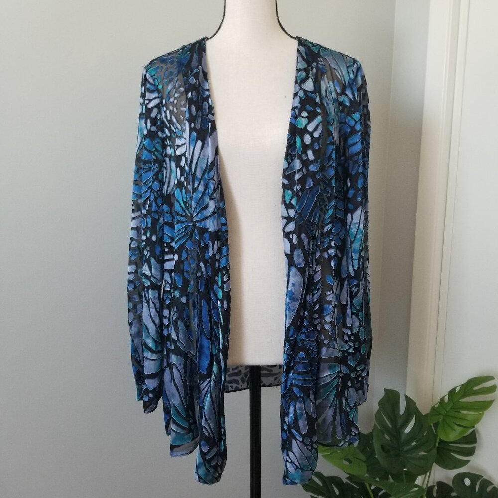 Chico's butterfly burnout jacket